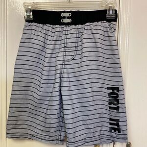 Boys M Fortnite swim trunks